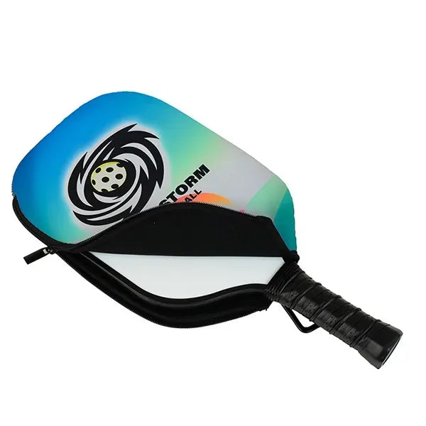 Two Pocket Fence Hanger Pickleball Paddle Cover - Full Color