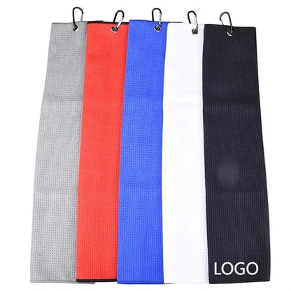 Golf Towel Tri-Fold With Mountaineering Hook