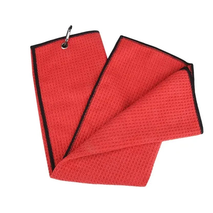 Golf Towel Tri-Fold With Mountaineering Hook