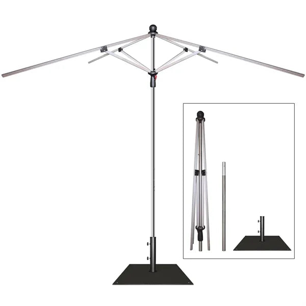 7.5' Heavy Duty Square Umbrella with Steel Base