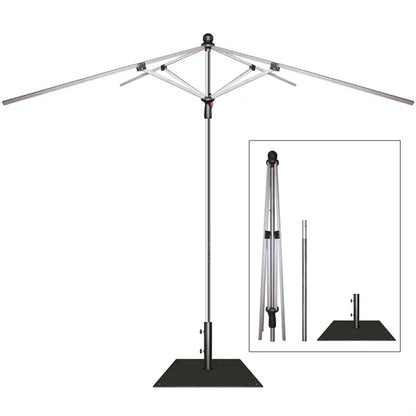 7.5' Heavy Duty Square Umbrella with Steel Base