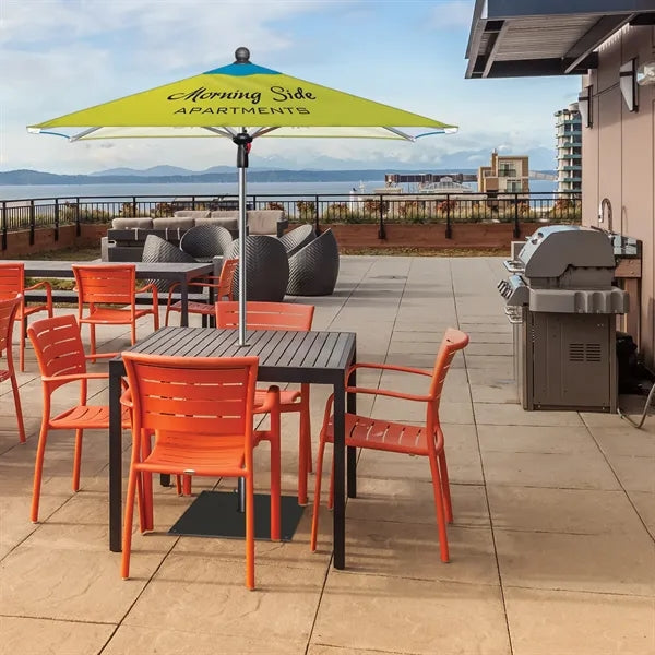 7.5' Heavy Duty Square Umbrella with Steel Base