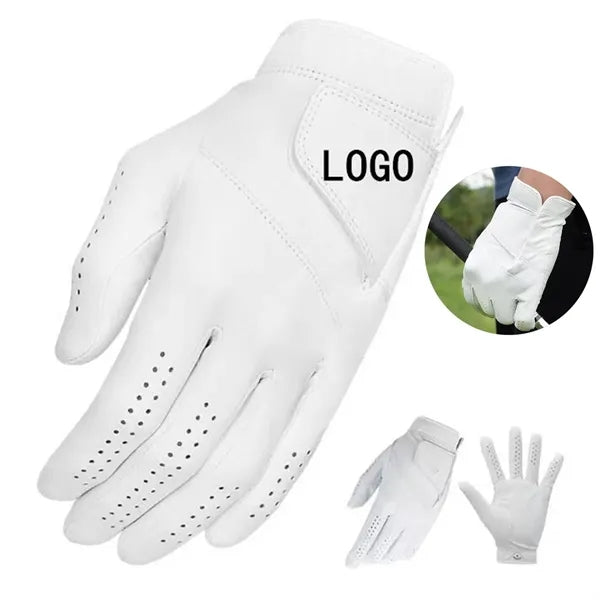 Mens Soft Leather Golf Gloves