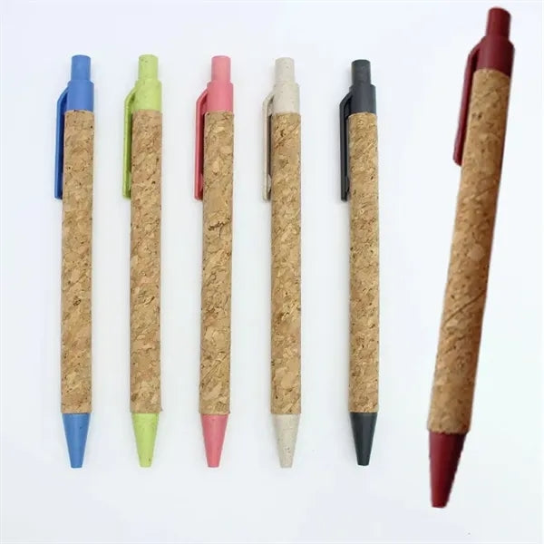 Eco-Friendly Wheat Straw Cork Press Pen