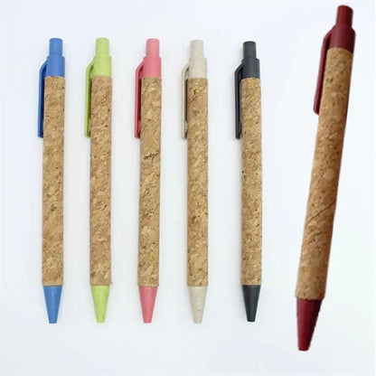 Eco-Friendly Wheat Straw Cork Press Pen