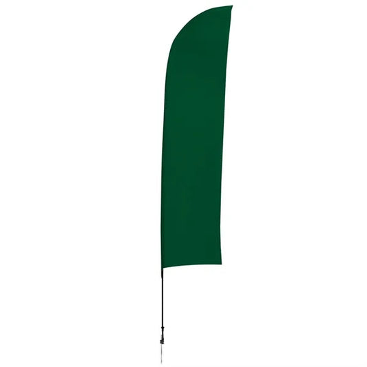 13' Solid-Color Blade Sail Sign Flag, 1-Sided, Ground Spike