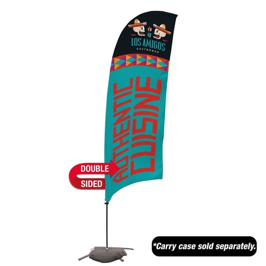 10.5' Value Razor Sail Sign Flag - 2-Sided with Cross Base