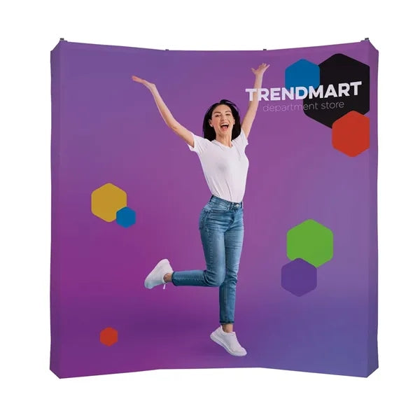 8' Curved Splash Floor Display Wrap Kit (Poly Knit)
