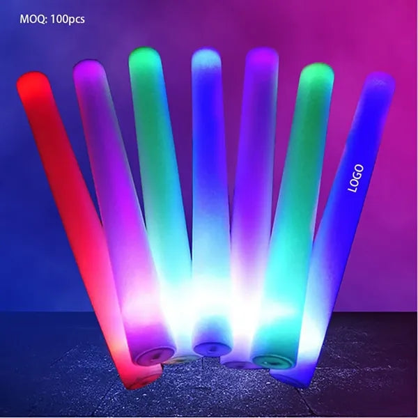 19" Multicolor LED Light Up Foam Glow Stick MOQ100pcs