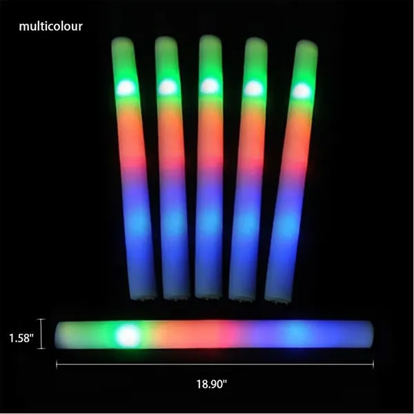 19" Multicolor LED Light Up Foam Glow Stick MOQ100pcs