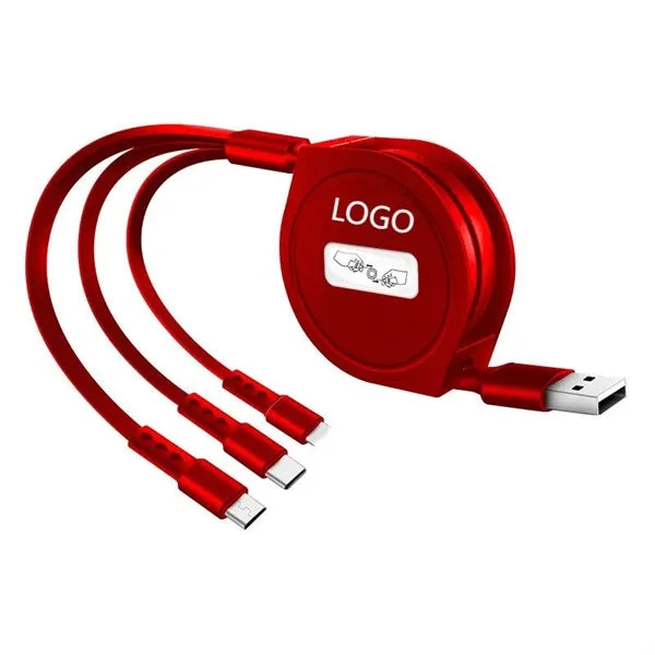 Retractable 3 in 1 Charging Data Cable