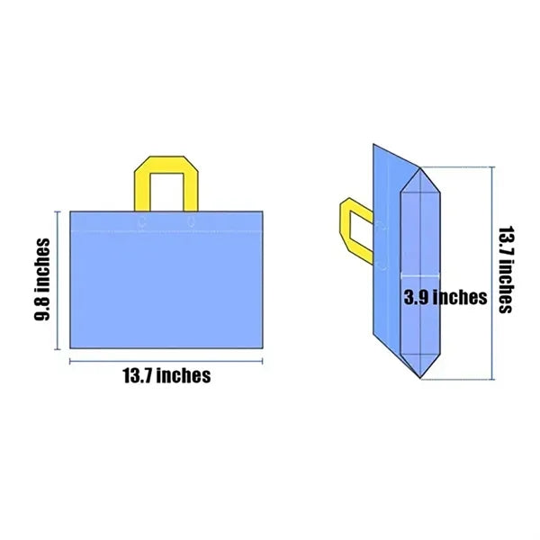 13.7" x 9.8" Plastic Shopping Tote Bag Handbag MOQ 100pcs