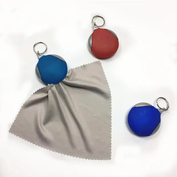 Microfiber Glasses Cleaning Cloth with Keyring