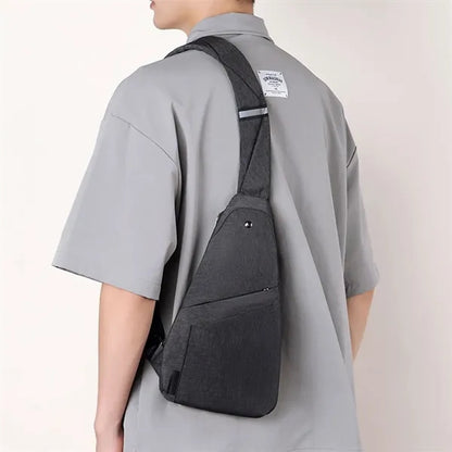 Men's travel waterproof reflective crossbody chest bag