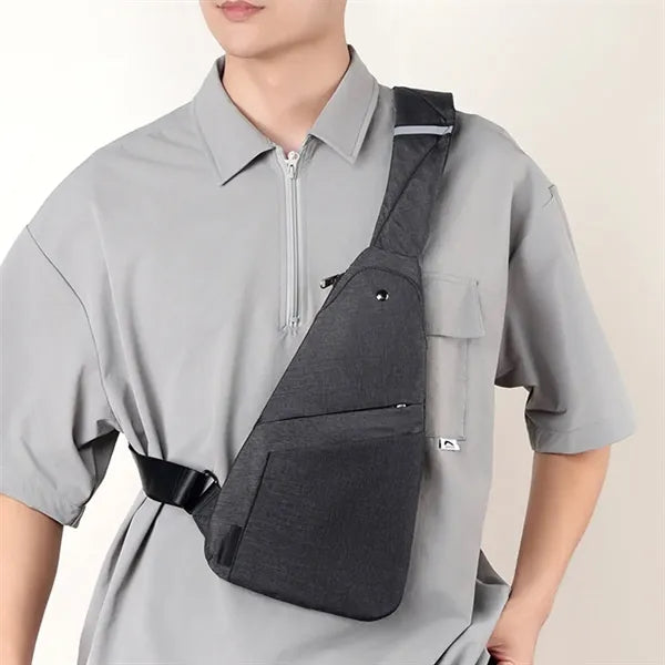 Men's travel waterproof reflective crossbody chest bag