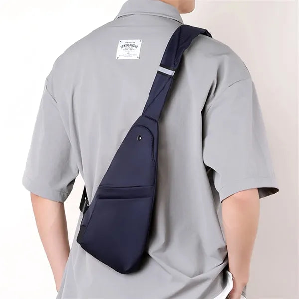 Men's travel waterproof reflective crossbody chest bag