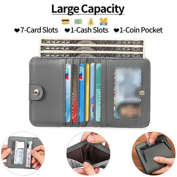 Large capacity portable lightweight thin bi-fold coin purse