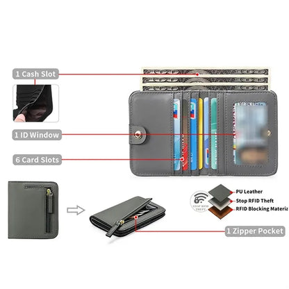 Large capacity portable lightweight thin bi-fold coin purse