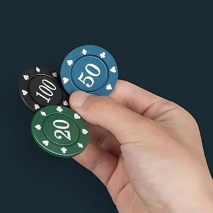 100pcs Denomination Poker Chips