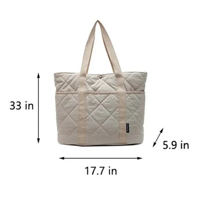 Quilted Puffer Tote Bag
