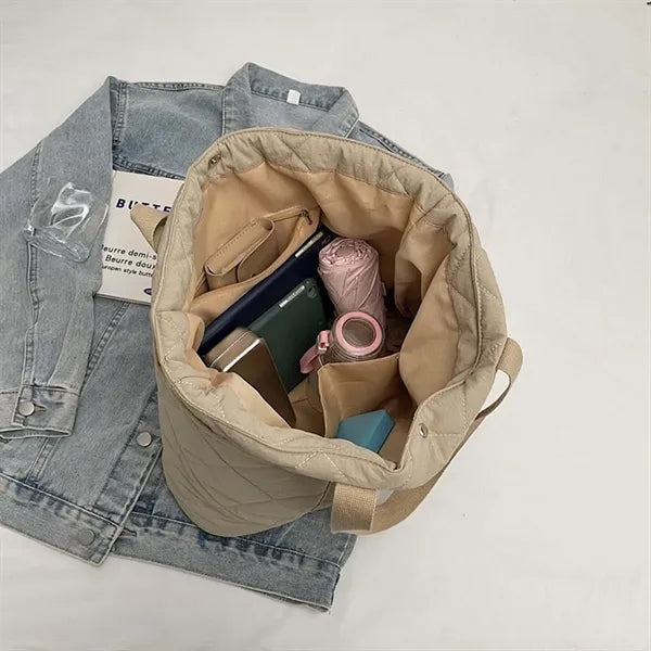 Quilted Puffer Tote Bag
