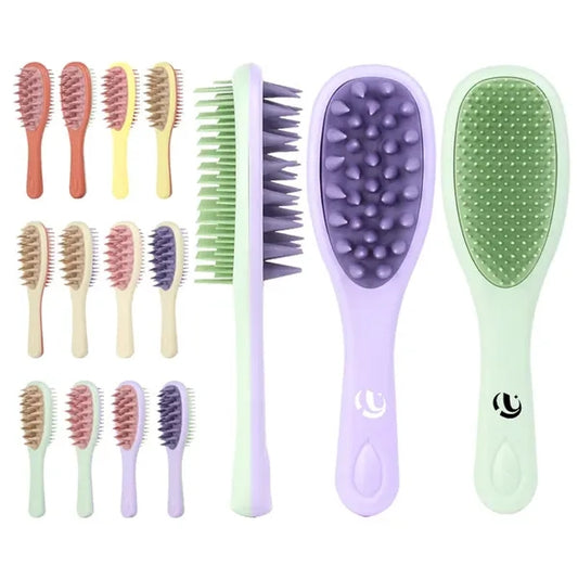 Double-sided Silicone Plastic Hair Comb Brush