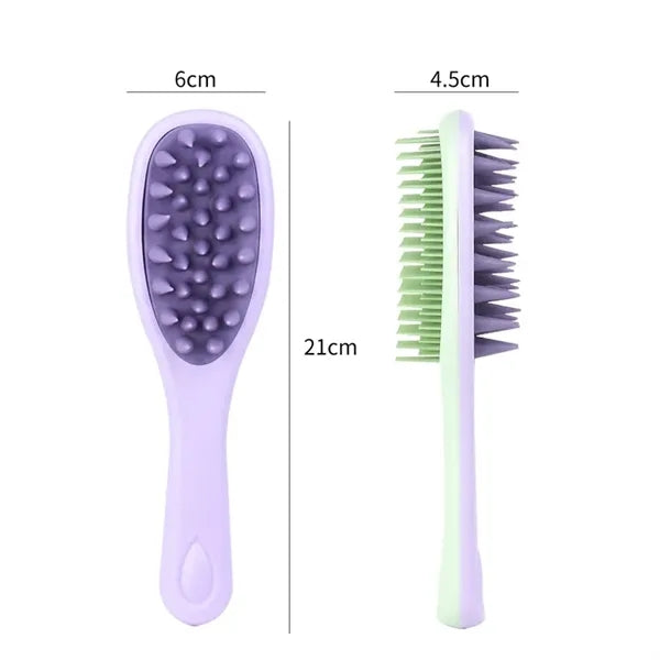 Double-sided Silicone Plastic Hair Comb Brush