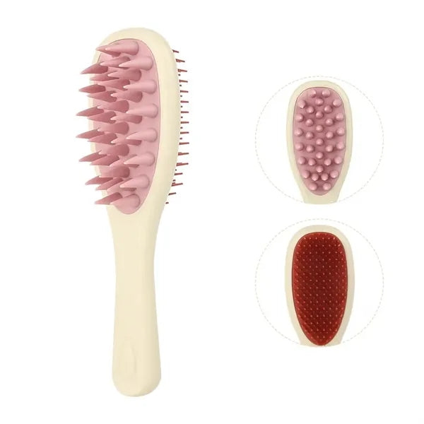 Double-sided Silicone Plastic Hair Comb Brush