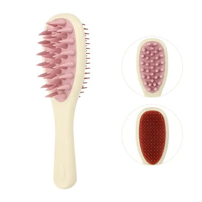 Double-sided Silicone Plastic Hair Comb Brush