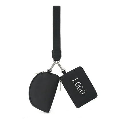 Portable Mini Wristlet Zip Wallet Pouch Keychain Coin Purse