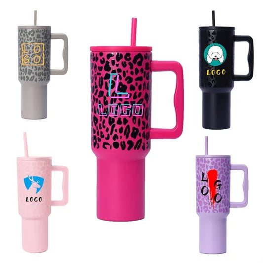 40oz Tumbler With Handle And Straw