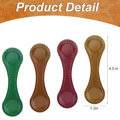 Vintage PU Leather Magnetic Bookmarks