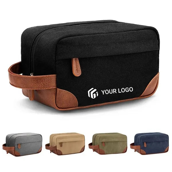 Large capacity portable hand-held toiletry storage bag