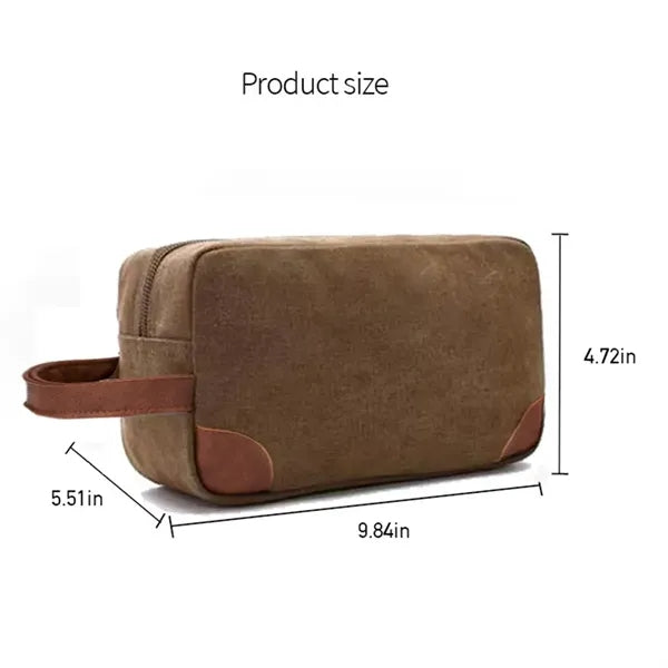 Large capacity portable hand-held toiletry storage bag