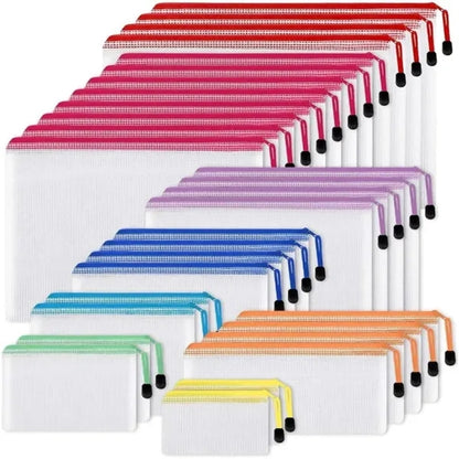 A4 Waterproof Mesh Zipper Document Pouch Bags