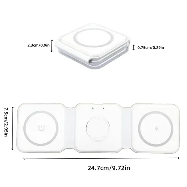 3 In 1 Foldable Magnetic Wireless Charger