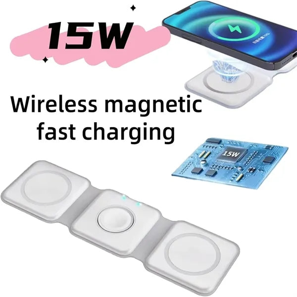 3 In 1 Foldable Magnetic Wireless Charger
