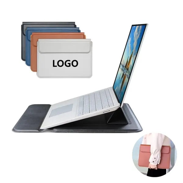 3-in-1 PU Leather Laptop Sleeve