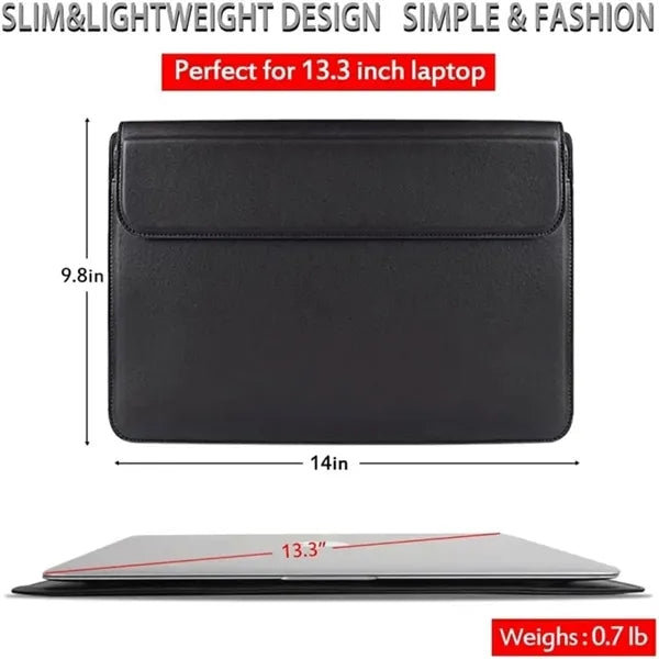 3-in-1 PU Leather Laptop Sleeve