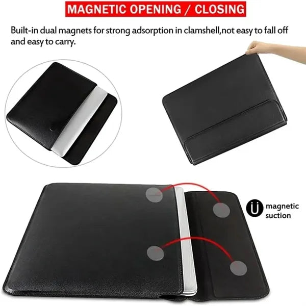 3-in-1 PU Leather Laptop Sleeve