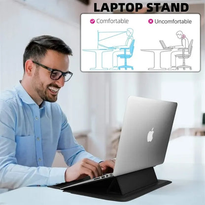 3-in-1 PU Leather Laptop Sleeve
