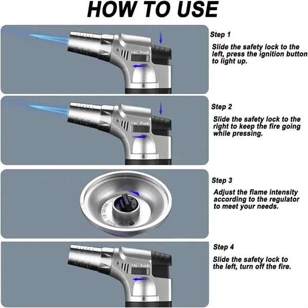 Refillable Butane Torch Lighter