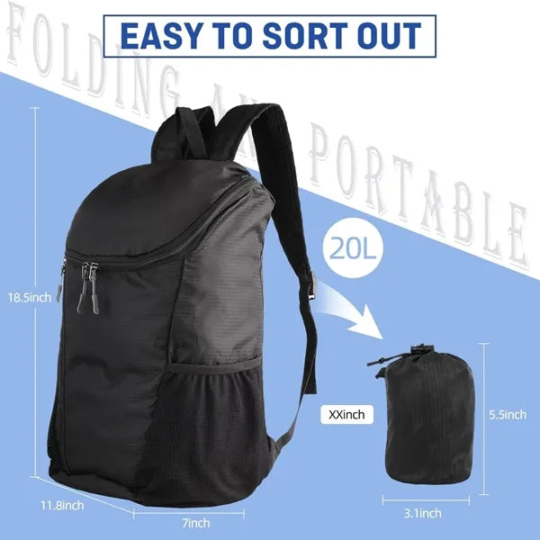 Waterproof Foldable Hiking Lightweight Backpack