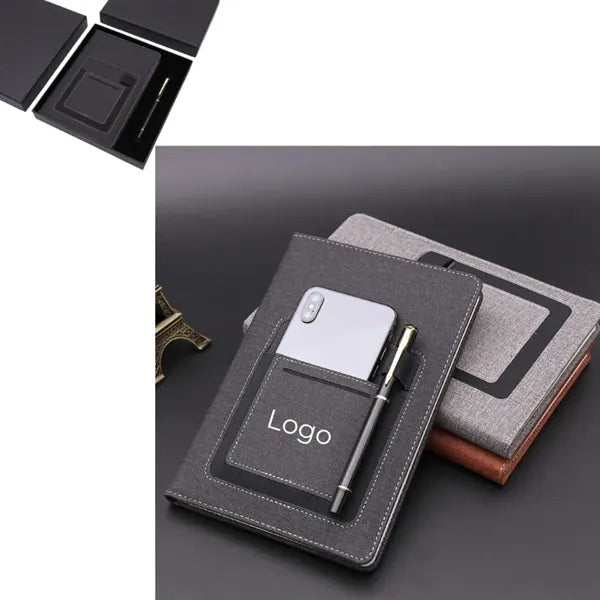 A5 Business Notebook Phone Pocket Card Slot Gift Set