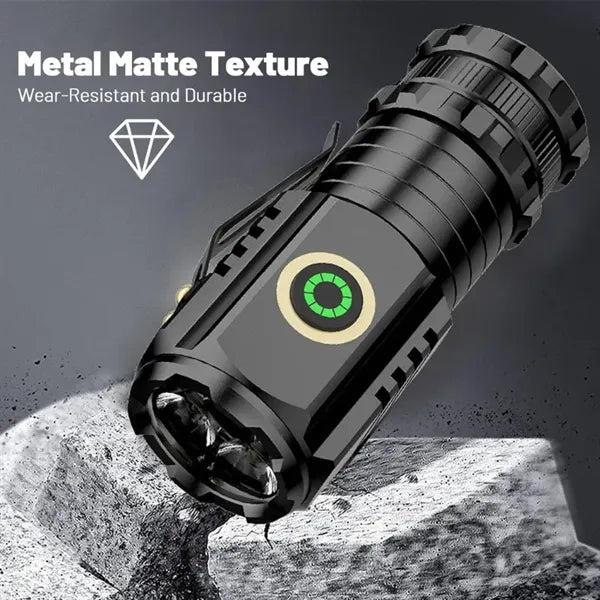 Rechargeable Flash Light with Clip and Magnetic Function