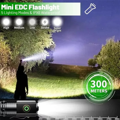 Rechargeable Flash Light with Clip and Magnetic Function
