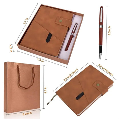 A5 Lined Leather Journal Notebook