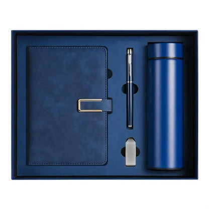 Luxurious Gift Set: A5 PU Notebook, Thermos, USB & Pen