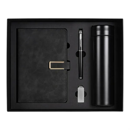 Luxurious Gift Set: A5 PU Notebook, Thermos, USB & Pen