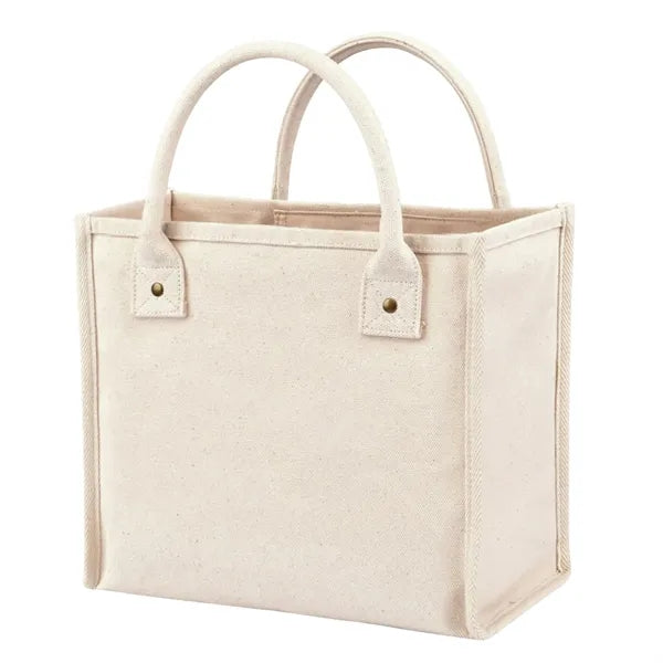 16oz Cotton Canvas Tote with Small Zipper Pocket